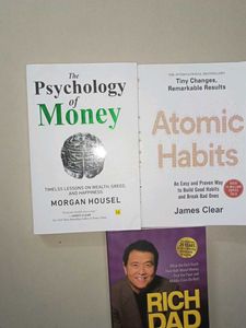 Atomic Habits, Psychology of Money &amp; Rich Dad
