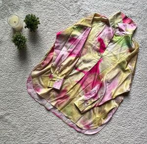 Vibrant Tie-Dye Silky Shirt