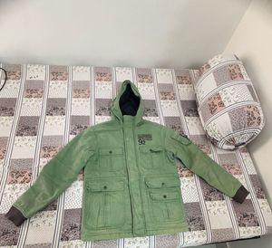 Spykar Men's Olive Green Military Style Jacket