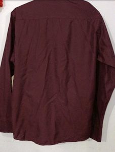 Men's Maroon Formal Shirt