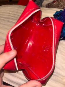 Bright Red Cosmetic Pouch