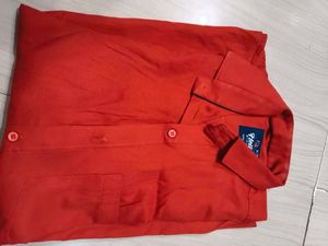 Men's Red Button-Up Shirt