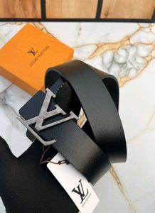 Louis Vuitton Black Belt FOR MENS WITH BOX