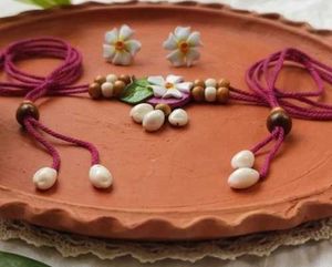 Handmade Floral Choker &amp; Earrings Set