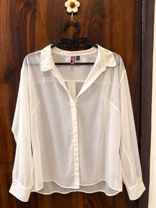 Sheer Button-Down Shirt