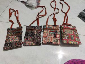 Boho Sling Bags with Tassel pack of 4