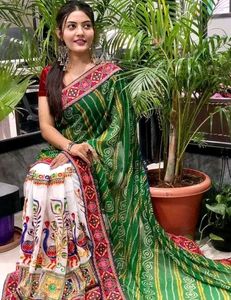 Colorful Embroidered Saree