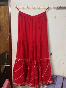 Red gharara pant women