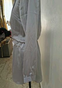 Elegant Satin Wrap Dress