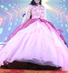 Stunning Pink Floral Gown