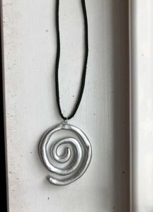Silver Spiral Pendant Necklace