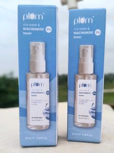 Plum 3% Niacinamide &amp; Rice Water Face Toner Pack 2