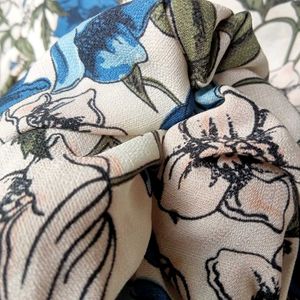 Blue Floral blouson Top