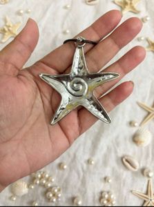 ⭐❤️ BEACHY STARFISH &amp; RED GLASS HEART NECKLACE SET