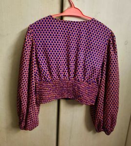 Trendy Geometric Print Crop Top