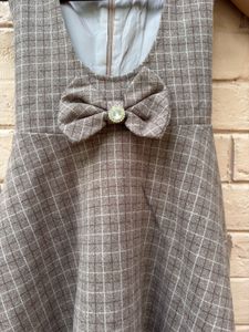 Plaid Dress with Bow
