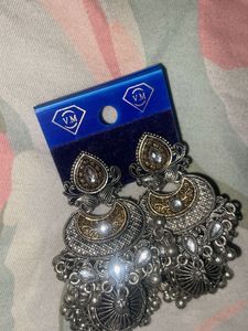Stylish Oxidized Jhumka Earrings
