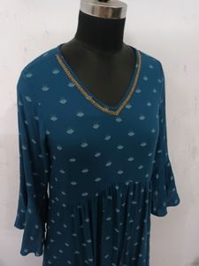 global desi teal green v neck maxi dress
