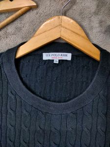 US Polo Cable Knit Sweater