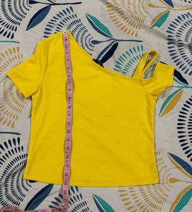 Yellow One-Shoulder Top