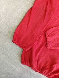 Red Women Winter Top