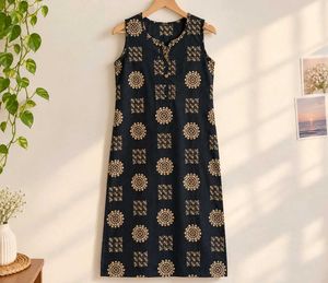 Stylish Sleeveless Printed Kurta