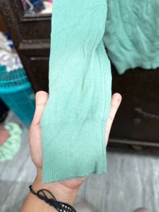 Mint Green V-Neck Sweater