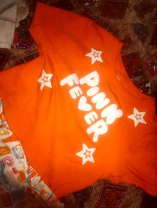 Orange "Pink Fever" Star T-Shirt