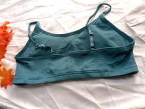Stylish Teal Ribbed Tank Top