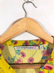 Lime Green Printed Short Kurta(Women’s)