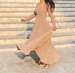 Flowy Peach Maxi Dress