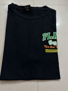 black T-shirt
