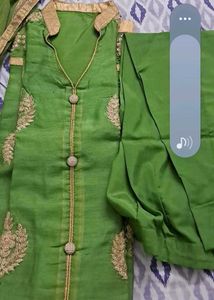 Green Embroidered Suit