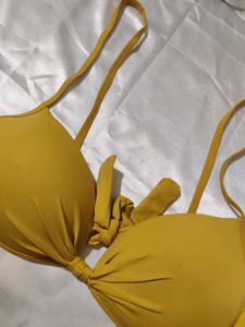 Yellow Padded Bikini Top