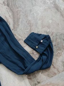 Deep Teal Collared Button-Up Shirt
