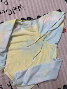 Tie-Dye Hoodie off shoulder