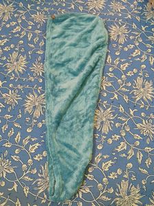microfiber Hair Towel Wrap large size blue