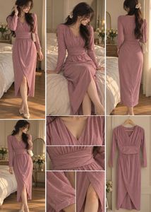 Party Elegant V-Neck Wrap Midi Dress