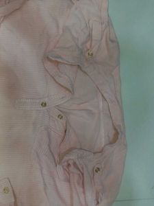 Pink Long Sleeve Button Up Tunic