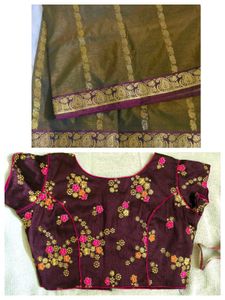 combo for four sarees and matching blouses