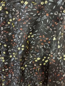 Chic Floral Print Sheer Sleeve Top