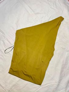Mustard Yellow One-Shoulder Top