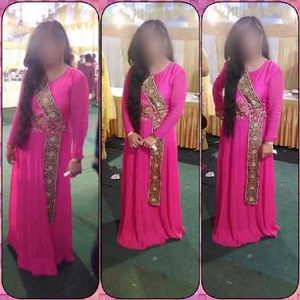 Elegant Pink Ethnic Gown with Embroidery