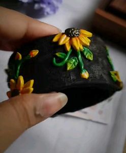 Unique Sunflower Cuff Bracelet