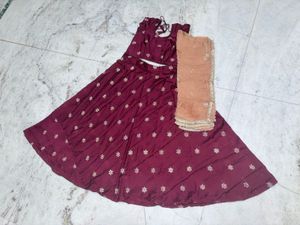 Elegant Maroon Lehenga Choli Set