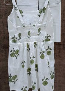 White short Kurti with Floral Print