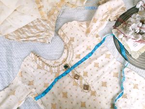Elegant Cream Kurta Set with Dupatta
