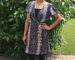 Snakeskin Print Mini Dress