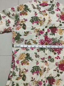 Floral Print Kurta set with leggings