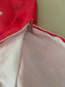 Bright Pink Floral Kurta Set